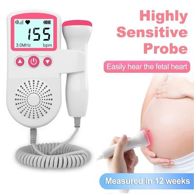 Doppler fetale incinto di battito cardiaco di battito cardiaco del rivelatore di gravidanza domestica ultrasonica del monitor