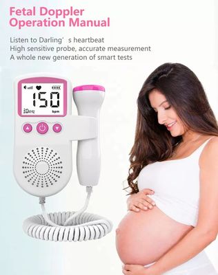 Portatile 	Il doppler fetale della tasca del bambino del monitor di cuore di doppler controlla per la gravidanza