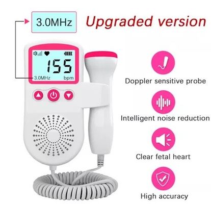 Monitor fetale di doppler del rivelatore del cuore del bambino di ultrasuono della donna incinta