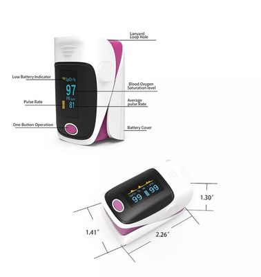 Ossimetro portatile di impulso dell'ossimetro di impulso della punta delle dita di Oled Spo2 di punta del dito di Digital