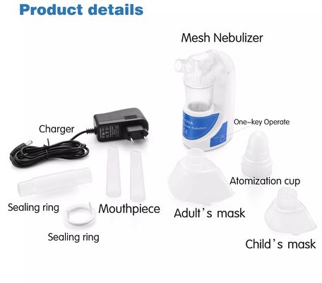 Nebulizzatore ultrasonico pratico del bambino della famiglia della macchina adulta dell'inalatore con l'adattatore della maschera della bocca