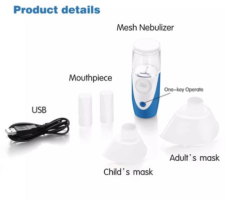 Macchina portatile piccolo Mesh Ultrasonic Nebulizer ricaricabile tenuto in mano del nebulizzatore di asma