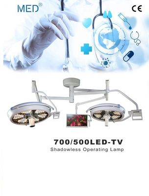 La lampada chirurgica della testa del soffitto del doppio del LED ha condotto le lampade mediche della lampada capa chirurgica leggera