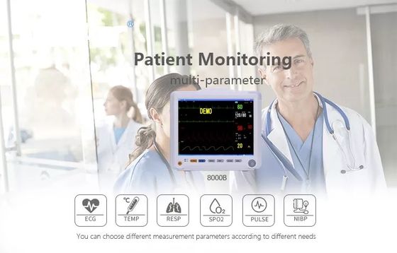 Multi monitor di parametro ICU di Multiparameter del monitor a 12 pollici del monitor paziente ETCO2 SPO2 ECG