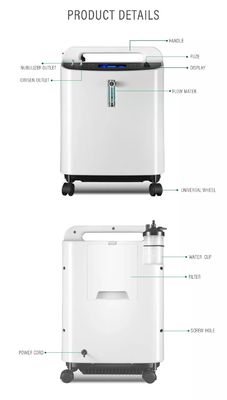 concentratore domestico medico di 5L 93% Respironics Oxyge con colore bianco dell'allarme di purezza
