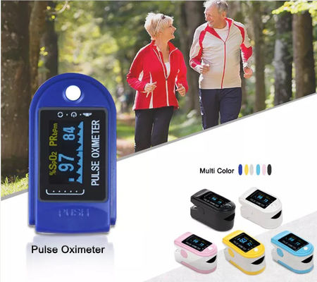 Ossimetro portatile tenuto in mano di impulso della punta delle dita di Digital dello schermo principale di colore