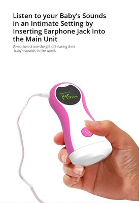 Monitor di battito cardiaco del bambino dell'attrezzatura di Mini Prenatal Fetal Doppler Ultrasound